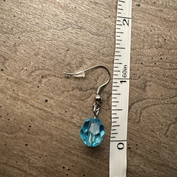 Blue Dangle Earrings - Picture 4 of 4
